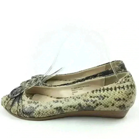 Karen Scott Heels Size 7 Jennaa Snake Print Wedges - Picture 3 of 8